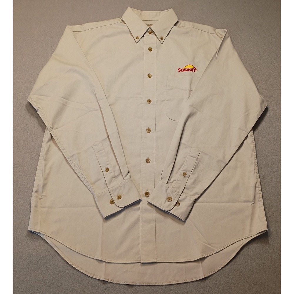 Stewart Seeds Men's‎ New With Tag Farming Tan Collared Shirt